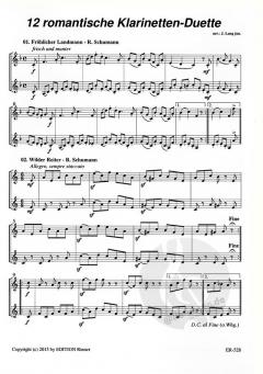 12 romantische Klarinetten-Duette für 2 Klarinetten in B im Alle Noten Shop kaufen