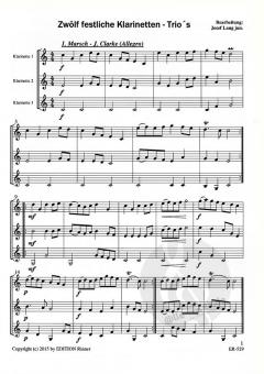 12 festliche Klarinetten Trios 