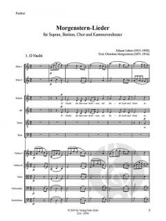 Morgenstern-Lieder von Johann Lütter für Sopran, Bariton, Chor und Orchester im Alle Noten Shop kaufen (Partitur)