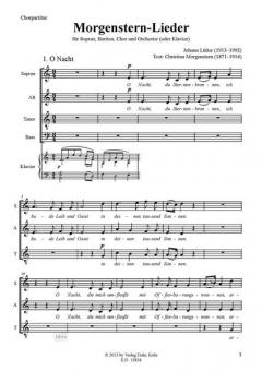 Morgenstern-Lieder von Johann Lütter für Sopran, Bariton, Chor und Orchester im Alle Noten Shop kaufen