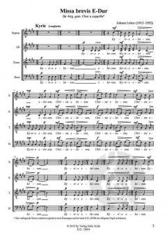 Missa brevis E-Dur (Johann Lütter) 