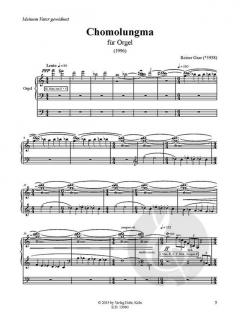 Chomolungma von Reiner Gaar für Orgel (1996) im Alle Noten Shop kaufen