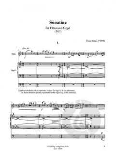 Sonatine von Franz Surges für Flöte und Orgel (2015) im Alle Noten Shop kaufen