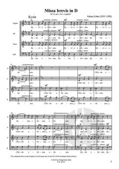 Missa brevis in D (Johann Lütter) 