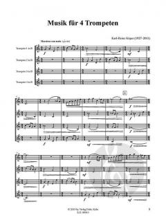 Musik für 4 Trompeten von Karl-Heinz Köper im Alle Noten Shop kaufen