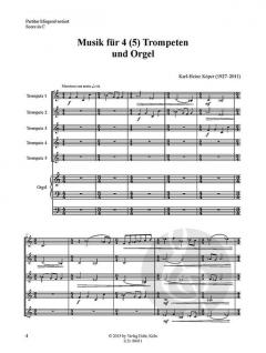 Musik für 4 (5) Trompeten und Orgel von Karl-Heinz Köper im Alle Noten Shop kaufen