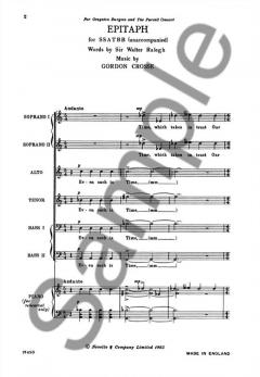 Epitaph von Gordon Crosse 