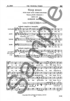 Sleep Secure von Gordon Jacob 