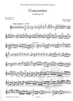 Concertino d-moll op. 18 von Leo Portnoff für Violine und Klavier im Alle Noten Shop kaufen