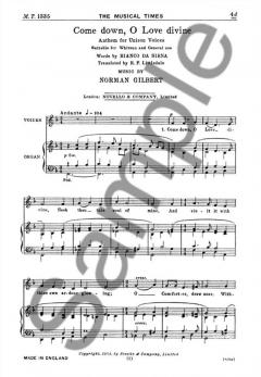 Come Down, O Love Divine von Norman Gilbert 