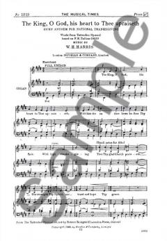 The King, O God, His Heart To Thee Upraiseth von William Henry Harris 