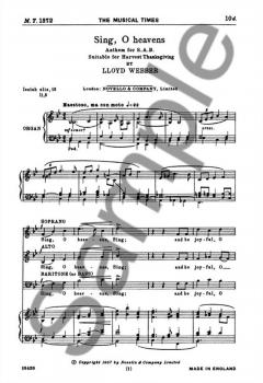 Sing, O Heavens von William Lloyd Webber 