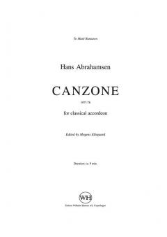 Canzone von Hans Abrahamsen 