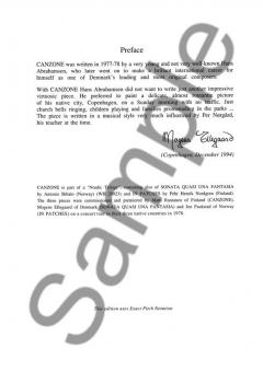 Canzone von Hans Abrahamsen 