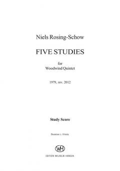 Five Studies von Niels Rosing-Schow für Holzbläser Quartett (Partitur) im Alle Noten Shop kaufen