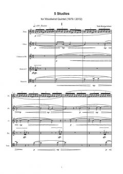 Five Studies von Niels Rosing-Schow für Holzbläser Quartett (Partitur) im Alle Noten Shop kaufen