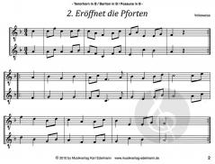 Weihnachtliche Bläserduos für Jungbläser 