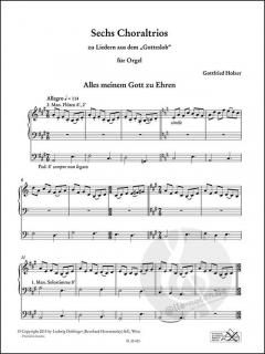 6 Choraltrios von Gottfried Holzer 