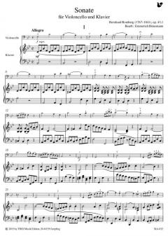 Sonate op. 43,1 von Bernhard Romberg 