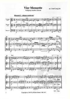 4 Menuette (Wolfgang Amadeus Mozart) 
