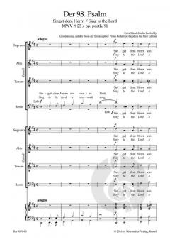 Der 98. Psalm op. posth. 91 MWV A 23 (Felix Mendelssohn Bartholdy) 