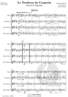 Menuet & Rigaudon von Maurice Ravel für Holzbläser Quartett im Alle Noten Shop kaufen