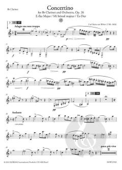 Concertino For Bb Clarinet And Orchestra, Op. 26 von Carl Maria von Weber 