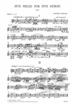 Five Pieces For Five Horns im Alle Noten Shop kaufen (Stimmensatz)
