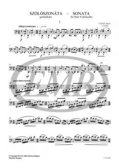Sonata For Solo Violoncello (2006) von Janos Vajda im Alle Noten Shop kaufen