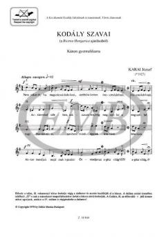 Kodály Szavai (Jozsef Karai) 