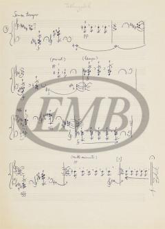 Zoli Kocsis's manuscript book von György Kurtag 