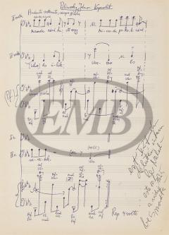 Zoli Kocsis's manuscript book von György Kurtag 