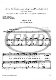 Selected Songs von Ferenc Farkas 