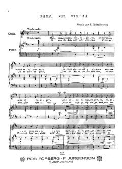 16 Kinderlieder Op. 54-12 Winter von Pjotr Iljitsch Tschaikowski 
