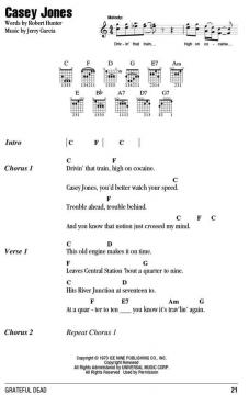 Guitar Chord Songbook von Grateful Dead 