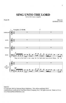 Sing Unto The Lord (George Lynn) 