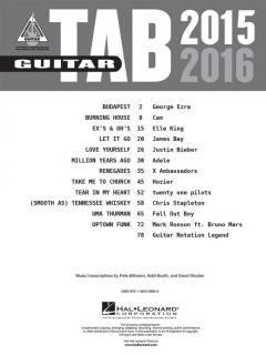 Guitar Tab 2015-2016 