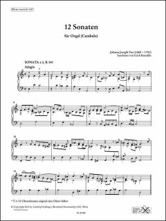 12 Sonaten von Johann Joseph Fux für Orgel (Cembalo) im Alle Noten Shop kaufen