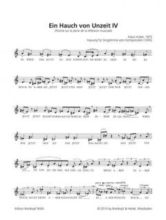 Ein Hauch von Unzeit IV - Fassung für Singstimme (Klaus Huber) 