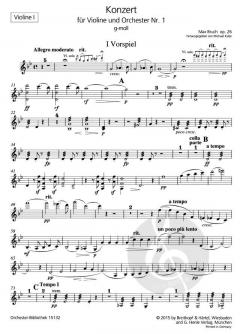 Konzert für Violine und Orchester von Max Bruch im Alle Noten Shop kaufen (Einzelstimme)