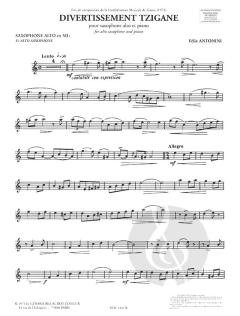 Divertissement Tzigane von Félix Antonini 