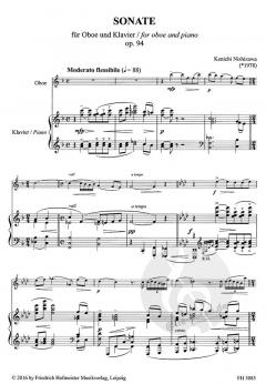 Sonate op. 94 von Kenichi Nishizawa für Oboe und Klavier im Alle Noten Shop kaufen