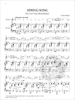 Spring Song and Lullaby von Frank Bridge 
