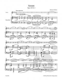 Sonaten in f-Moll und Es-Dur op. 120 von Johannes Brahms für Violine und Klavier im Alle Noten Shop kaufen