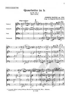 Streichquartett h-Moll Hob.III:37 op. 33/1 von Joseph Haydn im Alle Noten Shop kaufen