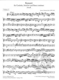 Konzert in d-moll BWV 1052 von Johann Sebastian Bach für Cembalo und Streichorchester im Alle Noten Shop kaufen (Einzelstimme) - OB4311-VL1