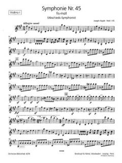 Symphonie Nr. 45 fis-moll Hob I:45 von Joseph Haydn 