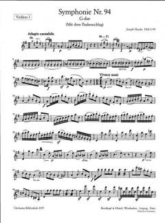 Symphonie Nr. 94 G-Dur Hob I:94 von Joseph Haydn 