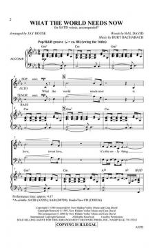 What The World Needs Now Is Love (Burt Bacharach) 