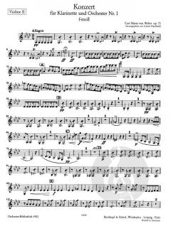 Klarinettenkonzert Nr. 1 f-moll von Carl Maria von Weber 